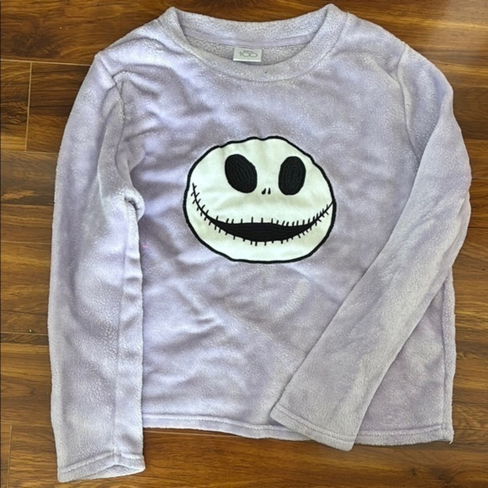 Disney Nightmare Before Christmas Lavender fuzzy pajama top Sz XL
